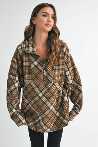 Mya Cozy Plaid Pullover - Rise and Redemption