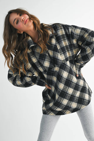 Mya Cozy Plaid Pullover - Rise and Redemption