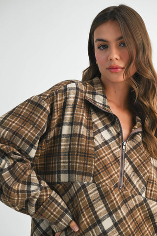 Mya Cozy Plaid Pullover - Rise and Redemption