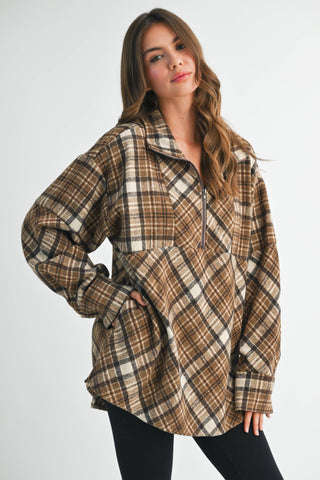 Mya Cozy Plaid Pullover - Rise and Redemption