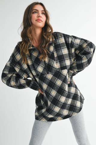 Mya Cozy Plaid Pullover - Rise and Redemption