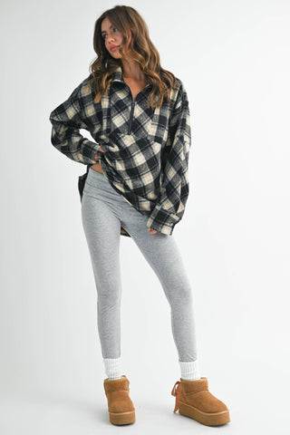 Mya Cozy Plaid Pullover - Rise and Redemption