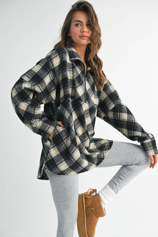 Mya Cozy Plaid Pullover - Rise and Redemption