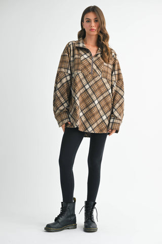 Mya Cozy Plaid Pullover - Rise and Redemption