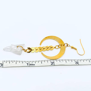Natural Stone Tassel Earrings Moon Earrings - Rise and Redemption