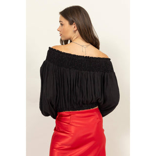 Off Shoulder Smocked Blouse - Rise and Redemption