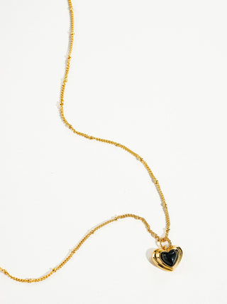 Onyx Heart Necklace - Rise and Redemption