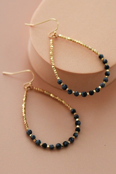 Onyx Tear Drip Earrings - Rise and Redemption