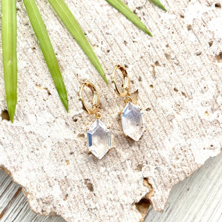 Opal crystal earrings boutique jewelry salon spa gift - Rise and Redemption