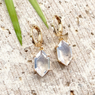 Opal crystal earrings boutique jewelry salon spa gift - Rise and Redemption