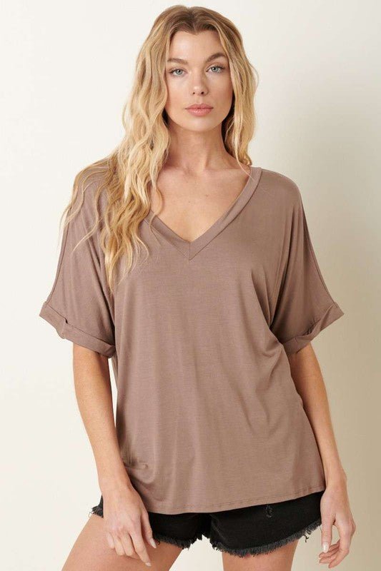 Organic Bamboo V Neck - Rise and Redemption