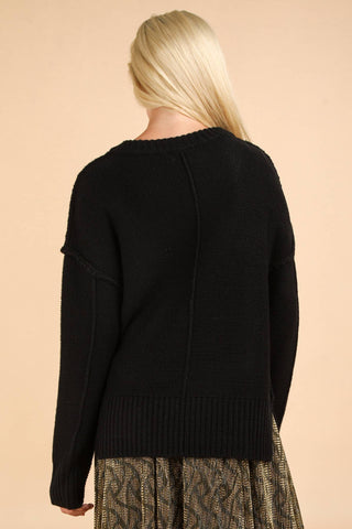 Oversized Chunky V - Neck Casual Knit Sweater Top - Rise and Redemption