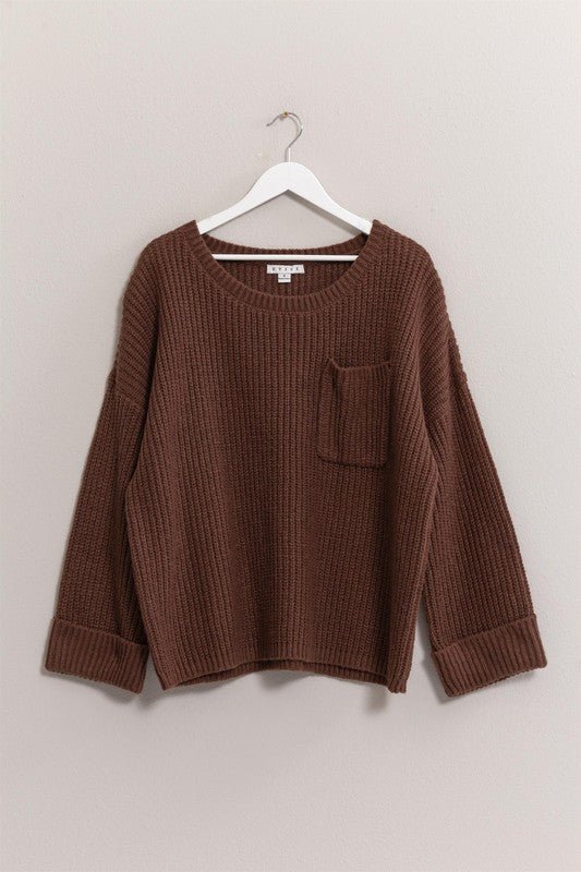 Oversized Pocket Sweater - Rise and Redemption