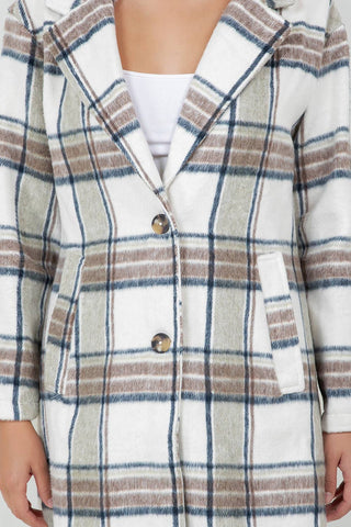 Oversized Woolen Plaid Coat / Jacket with detachable Hood - Rise and Redemption