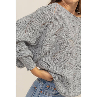 Parker Pointelle Chunky Knit Sweater - Rise and Redemption