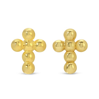 Petite Dot Cross Studs On Velvet Tag - Rise and Redemption