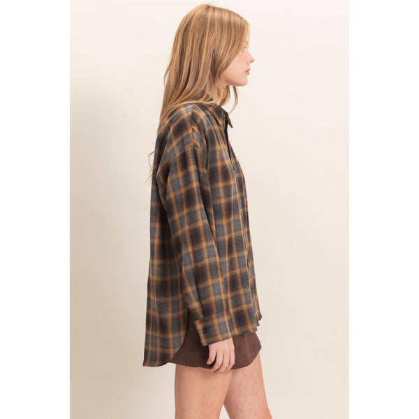 Plaid Button-Up Shirt - Rise and Redemption