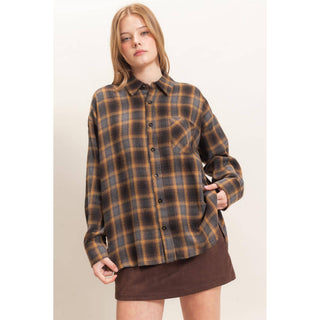 Plaid Button-Up Shirt - Rise and Redemption