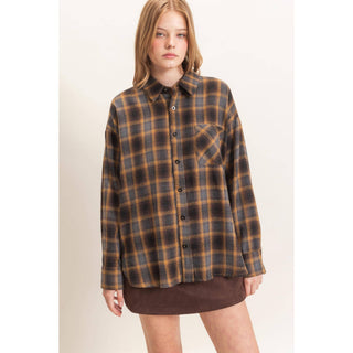 Plaid Button-Up Shirt - Rise and Redemption