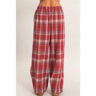 Plaid Wide-Leg Pants - Rise and Redemption