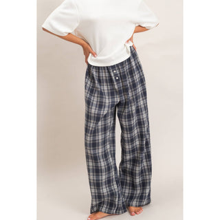 Plaid Wide-Leg Pants - Rise and Redemption