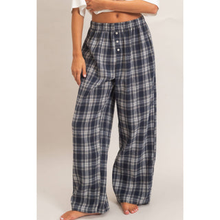 Plaid Wide-Leg Pants - Rise and Redemption