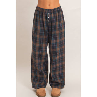 Plaid Wide-Leg Pants - Rise and Redemption