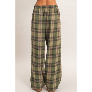 Plaid Wide-Leg Pants - Rise and Redemption