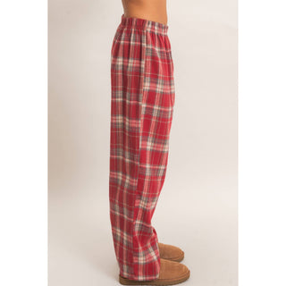 Plaid Wide-Leg Pants - Rise and Redemption