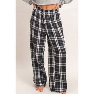 Plaid Wide-Leg Pants - Rise and Redemption