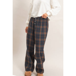 Plaid Wide-Leg Pants - Rise and Redemption