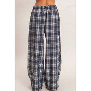 Plaid Wide-Leg Pants - Rise and Redemption