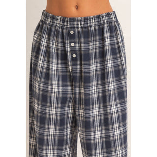 Plaid Wide-Leg Pants - Rise and Redemption