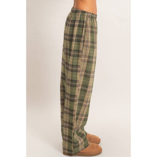 Plaid Wide-Leg Pants - Rise and Redemption