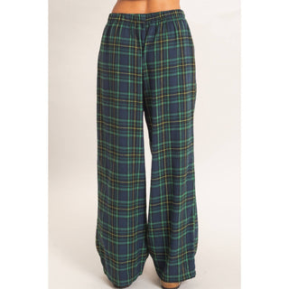 Plaid Wide-Leg Pants - Rise and Redemption