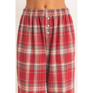 Plaid Wide-Leg Pants - Rise and Redemption