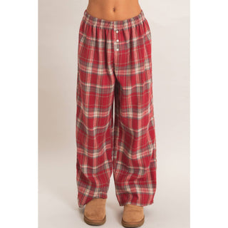 Plaid Wide-Leg Pants - Rise and Redemption
