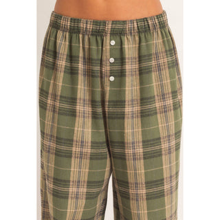 Plaid Wide-Leg Pants - Rise and Redemption