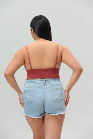 Plus Size Luxe Loop Lace Lounge Top - Loungewear - Rise and Redemption