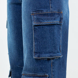 PLUS SIZE MULTI POCKETS WIDE LEG JEANS - Rise and Redemption