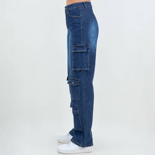 PLUS SIZE MULTI POCKETS WIDE LEG JEANS - Rise and Redemption