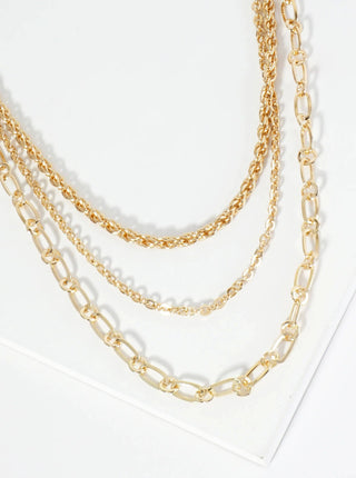 Polished Metal 3 - Layer Chain Necklace - Rise and Redemption