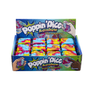 Poppin Dice' - Rainbow Satisfying Fidget Toy, Rainbow Colors - Rise and Redemption