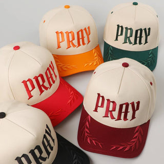 PRAY Embroidery Two - Tone Bay Leaf Trucker Hat - Rise and Redemption