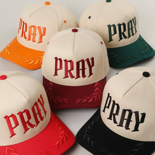 PRAY Embroidery Two - Tone Bay Leaf Trucker Hat - Rise and Redemption