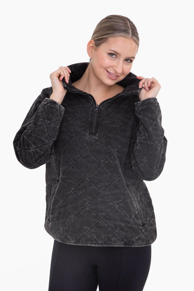 Quilted Half Zip Pullover - Rise and Redemption