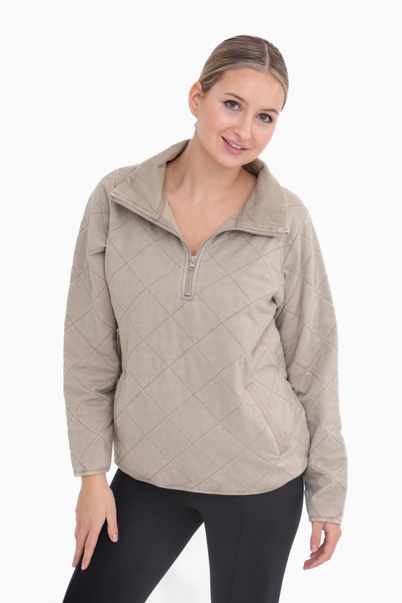 Quilted Half Zip Pullover - Rise and Redemption