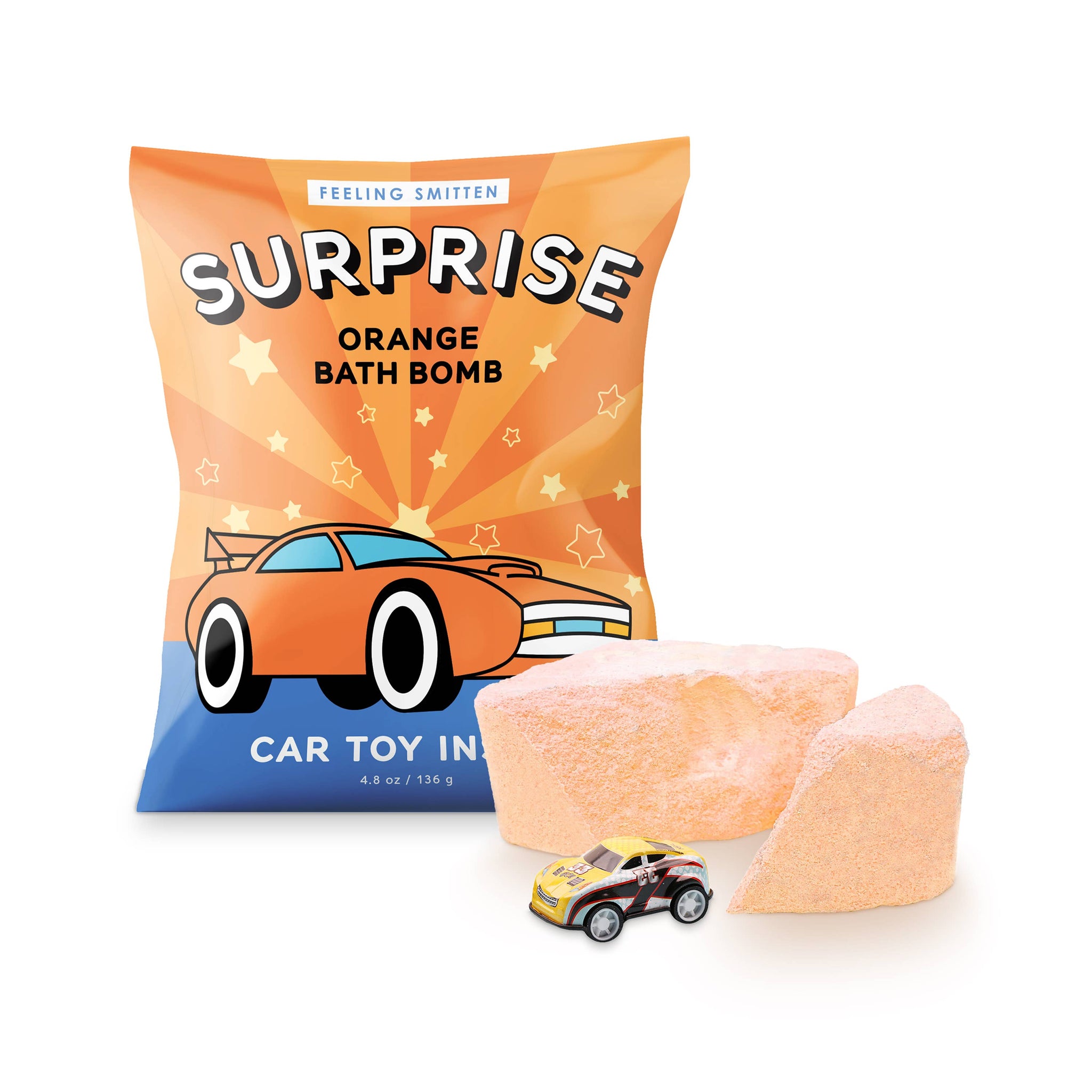 Race Car Surprise Bath Bomb 4.8 oz - Surprise Toy Inside - Rise and Redemption