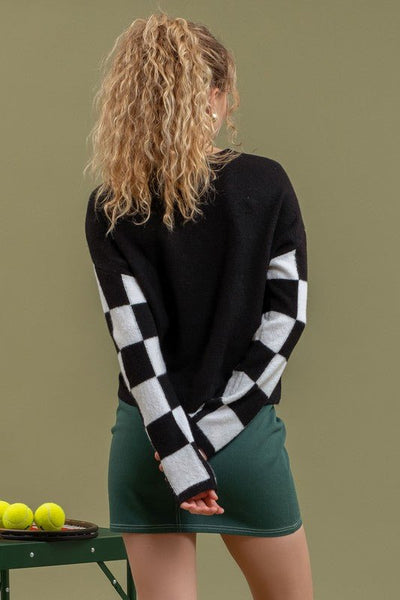 Raceway Checker Sweater - Rise and Redemption