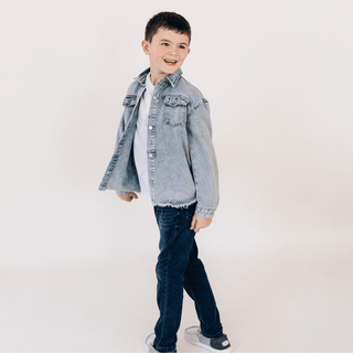 Raw Hem Denim Jacket - Rise and Redemption
